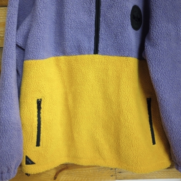 10.DEEP Vctry Sprts Out of Bounds Storm Fleece Color Block Quarter Zip Pullover - Picture 4 of 9